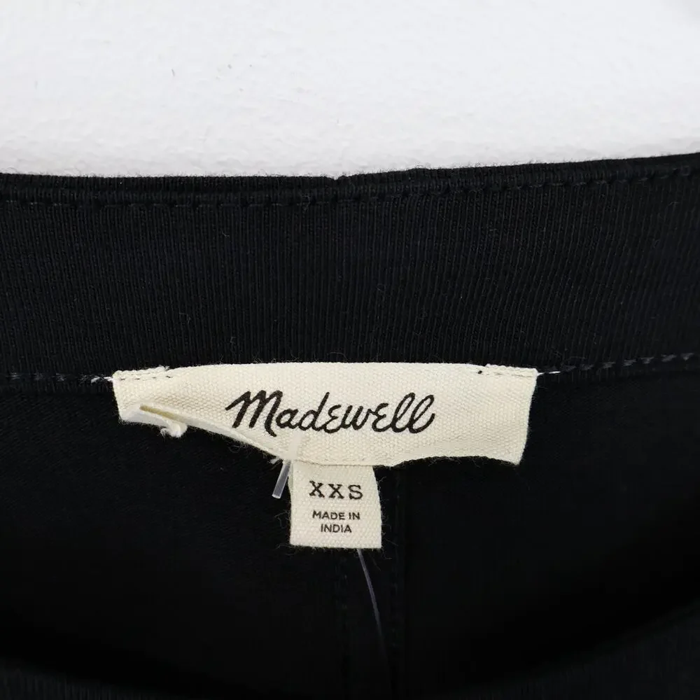 Madewell Puff Sleeve Tee Jet Black Size XXS NWT